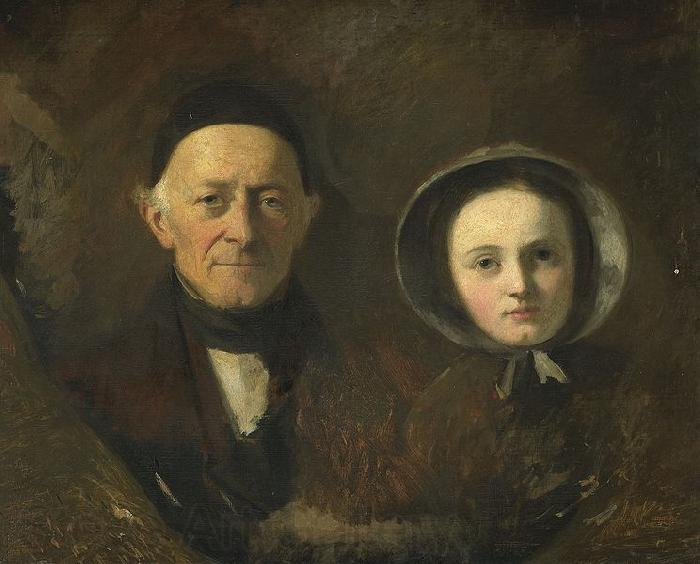 Therese Schwartze Portrait of Johann Joseph Hermann and Ida Schwartze